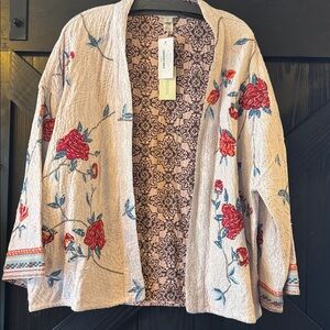 Sundance Alexia Embroidered Reversible Kimono M